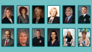 outgoing and incoming board members